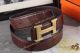 HERMES Brown and Gold Leather Belt - Vintage Style (4)_th.jpg